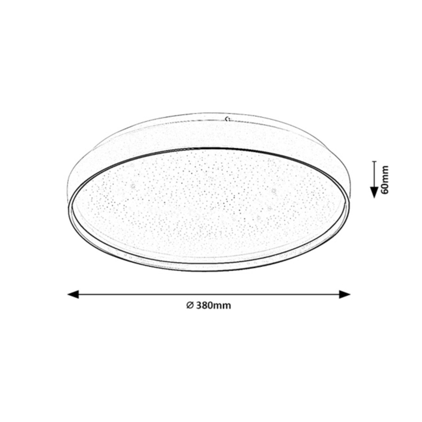 Rabalux - Dimmable LED ceiling light LED/34W/230V 3000-6500K Ø 38 cm + remote control
