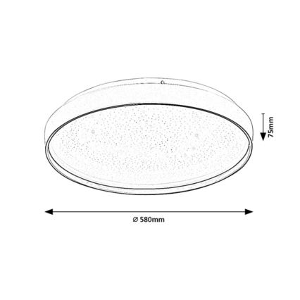 Rabalux - LED Dimmable Ceiling Light LED/60W/230V 3000-6500K Ø 58 cm + Remote Control