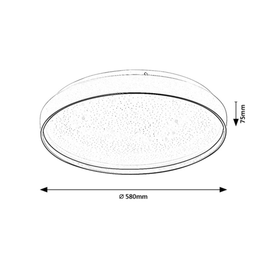 Rabalux - LED Dimmable Ceiling Light LED/60W/230V 3000-6500K Ø 58 cm + Remote Control