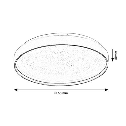Rabalux - Dimmable LED Ceiling Light LED/80W/230V 3000–6500K Ø 77 cm + Remote Control