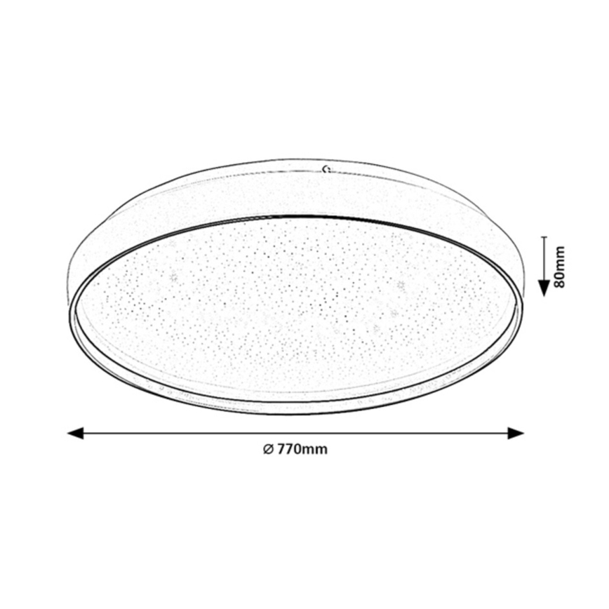 Rabalux - Dimmable LED ceiling light LED/80W/230V 3000-6500K Ø 77 cm + remote control