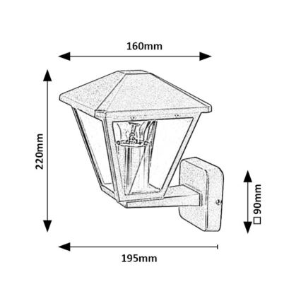 Rabalux - Outdoor wall lamp 1xE27/40W/230V IP44
