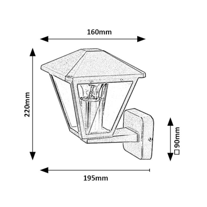 Rabalux - Outdoor wall lamp 1xE27/40W/230V IP44