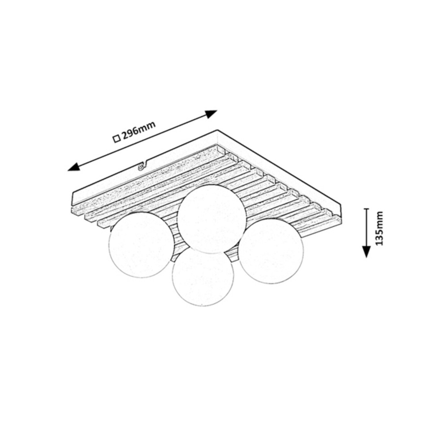 Rabalux - Ceiling light 4xG9/5W/230V 29.6x29.6 cm