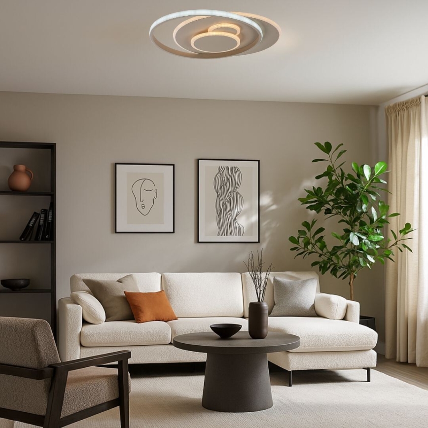 Rabalux - Dimmable LED Ceiling Light LED/57W/230V 3000-6000K 48,5x40 cm + Remote Control