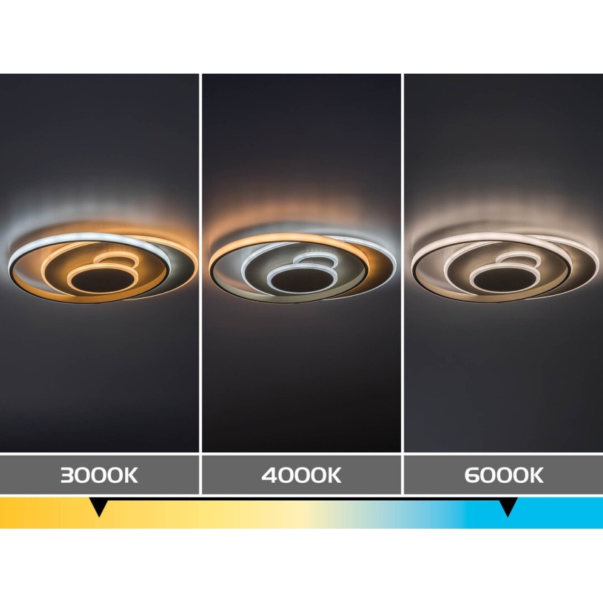 Rabalux - Dimmable LED Ceiling Light LED/57W/230V 3000-6000K 48,5x40 cm + Remote Control