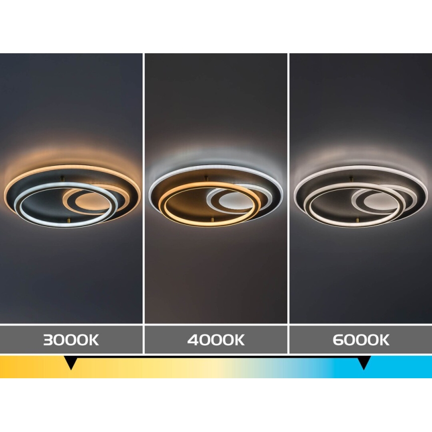 Rabalux - Dimmable LED Ceiling Light LED/60W/230V 3000–6000K Ø 50 cm + Remote Control