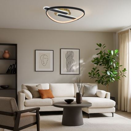 Rabalux - Dimmable LED Ceiling Light, 60W, 230V, 3000–6000 K, 53 x 45 cm, with Remote Control