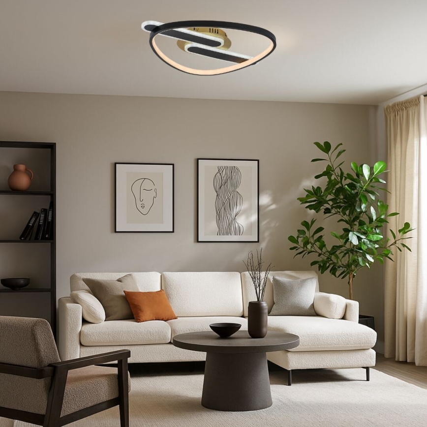 Rabalux - Dimmable LED Ceiling Light, 60W, 230V, 3000–6000 K, 53 x 45 cm, with Remote Control