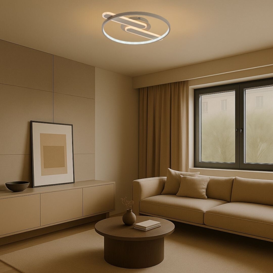 Rabalux - Dimmable LED Ceiling Light, 55W, 230V, 3000–6000K, 53×45 cm + Remote Control