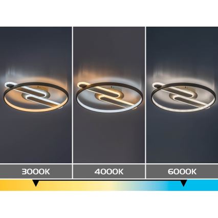 Rabalux - Dimmable LED Ceiling Light, 55W, 230V, 3000–6000K, 53×45 cm + Remote Control
