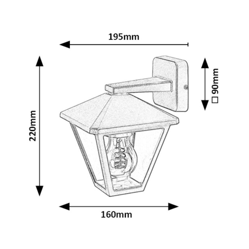 Rabalux - Outdoor wall lamp 1xE27/40W/230V IP44