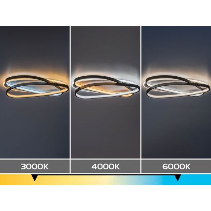 Rabalux - LED Dimmable Ceiling Light LED/57W/230V 3000-6000K 53x38 cm + remote control