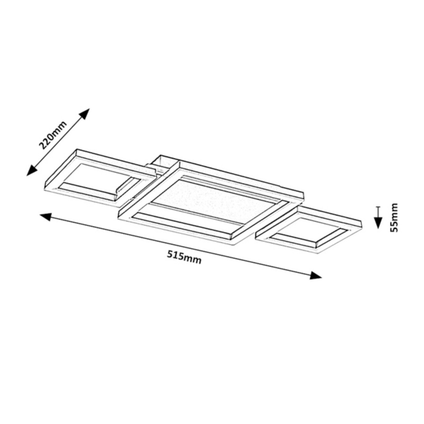 Rabalux - LED Ceiling Light LED/24W/230V 51.5 x 22 cm