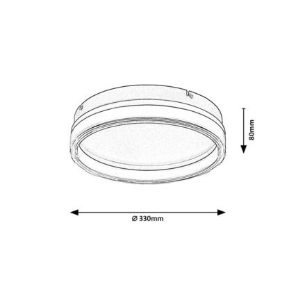 Rabalux - Dimmable LED Ceiling Light LED/18W/230V 3000-6500K Ø 33 cm + Remote Control