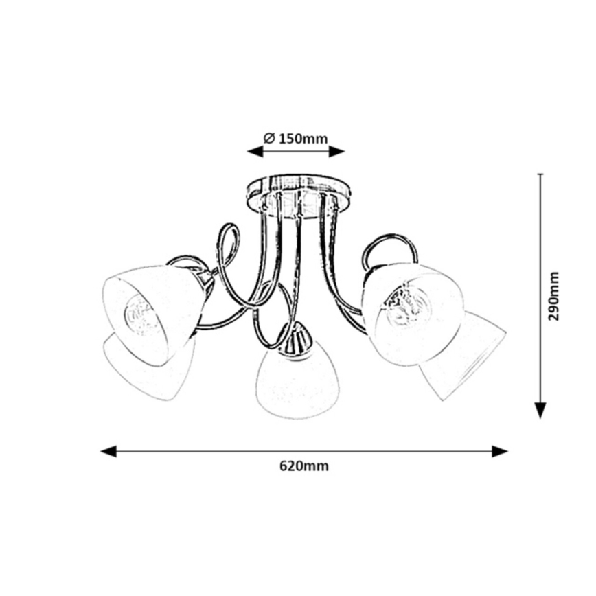 Rabalux - Surface-mounted chandelier 5xE27/60W/230V