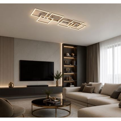 Rabalux - LED Dimmable ceiling light LED/40W/230V 3000-6500K 33x100 cm gold + remote control