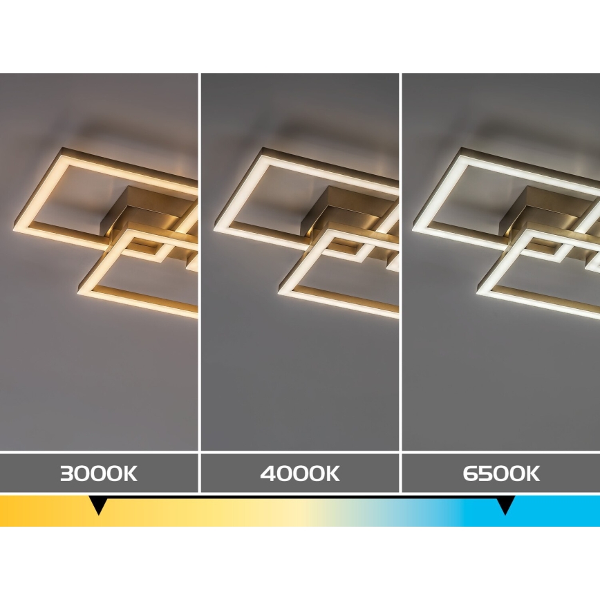 Rabalux - LED Dimmable ceiling light LED/40W/230V 3000-6500K 33x100 cm gold + remote control