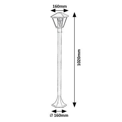 Rabalux - Outdoor lamp 1xE27/40W/230V IP44