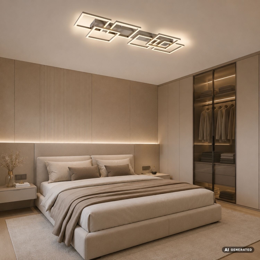 Rabalux - LED Dimmable ceiling light LED/40W/230V 3000-6500K 33x100 cm beige + remote control
