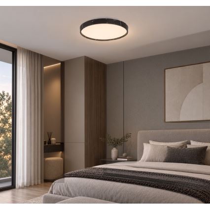 Rabalux - Dimmable LED ceiling light LED/24W/230V 3000-6500K Ø 38 cm black + remote control