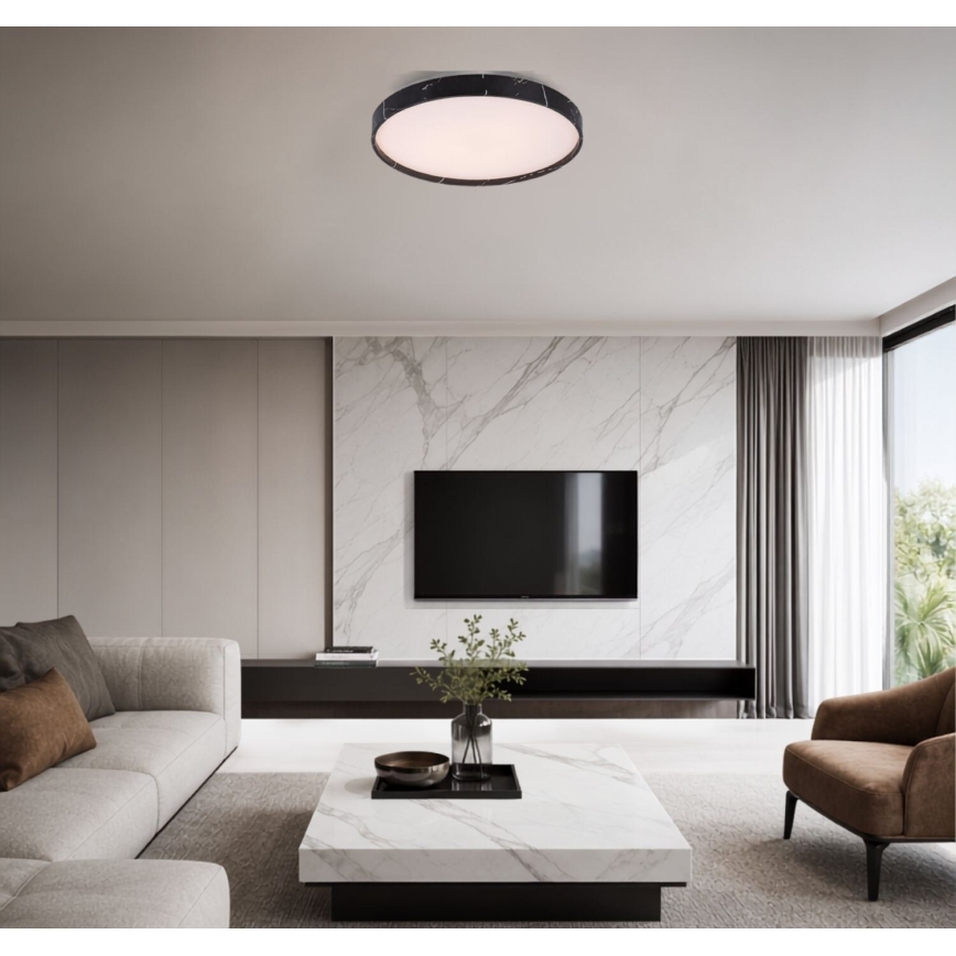 Rabalux - Dimmable LED ceiling light LED/24W/230V 3000-6500K Ø 38 cm black + remote control