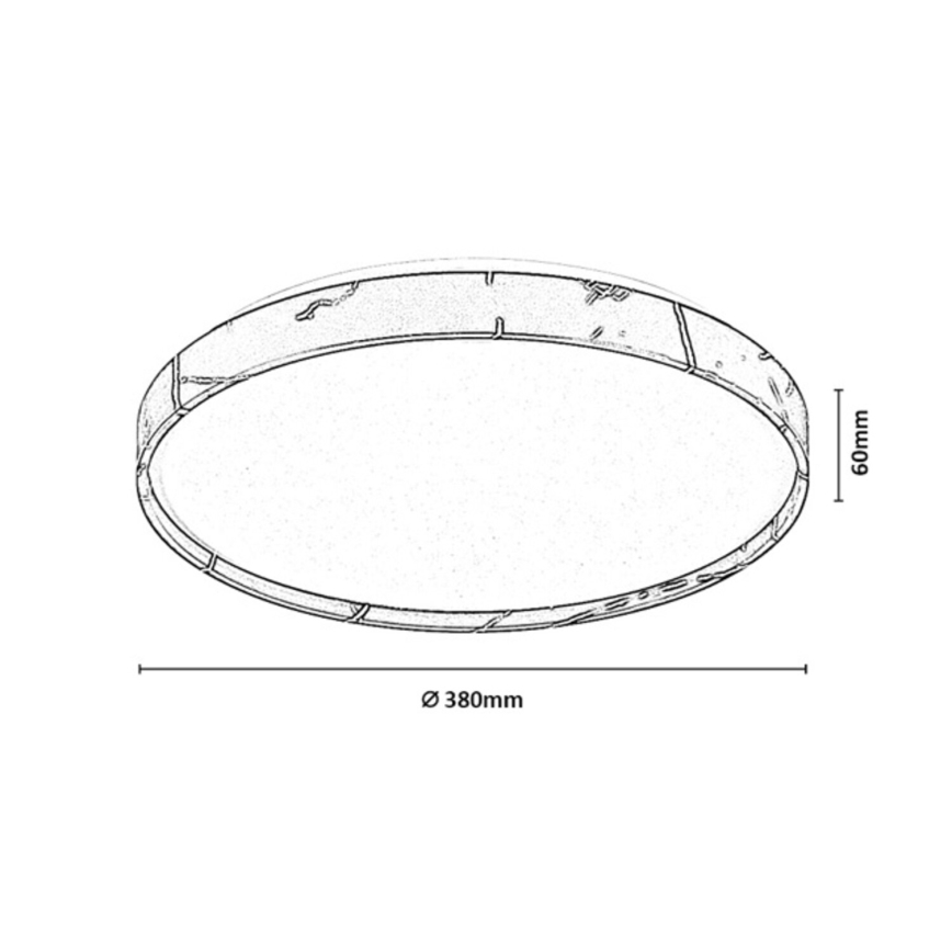 Rabalux - Dimmable LED ceiling light LED/24W/230V 3000-6500K Ø 38 cm black + remote control
