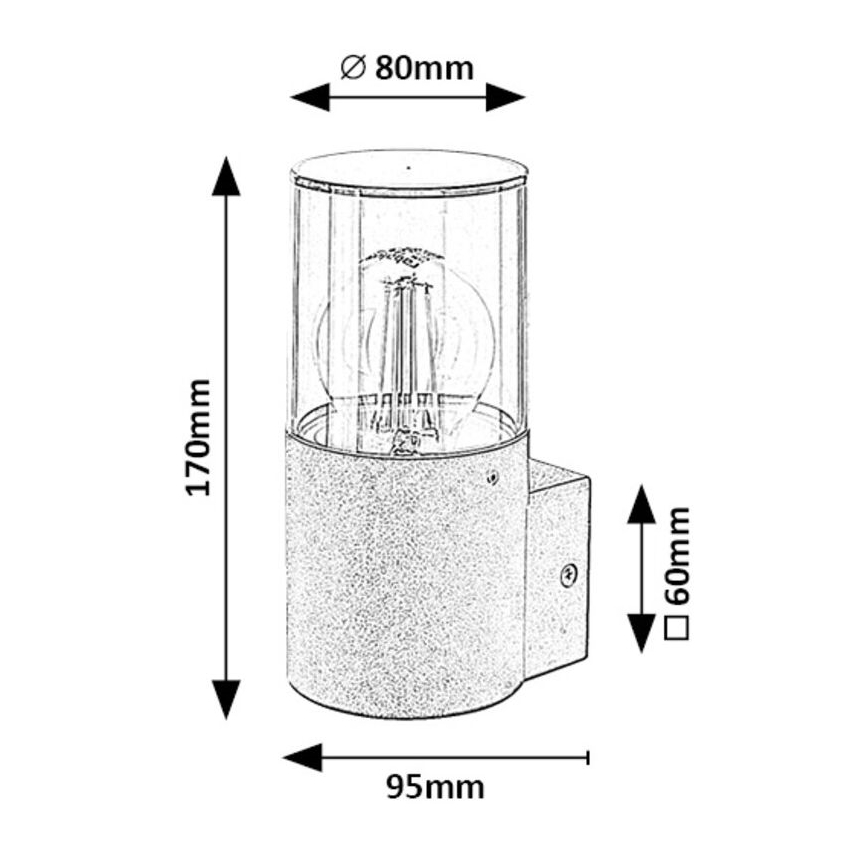 Rabalux - Outdoor wall light 1xE27/12W/230V IP44