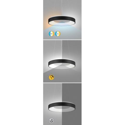 Rabalux - LED Dimmable chandelier on a string LED/38W/230V 3000-6500K black + remote control