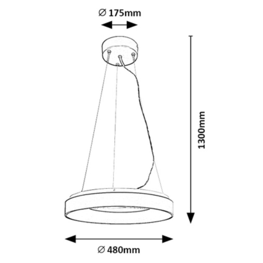 Rabalux - LED Dimmable chandelier on a string LED/38W/230V 3000-6500K white + remote control