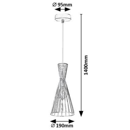 Rabalux - Chandelier on a pole 1xE27/60W/230V