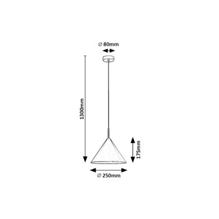 Rabalux 72008 - Chandelier on a string 1xE27/40W/230V white