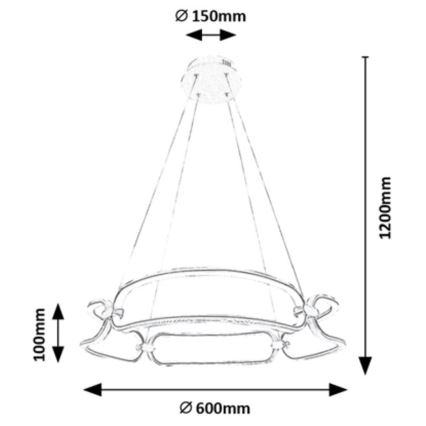 Rabalux - LED Chandelier on a string LED/67W/230V 4000K