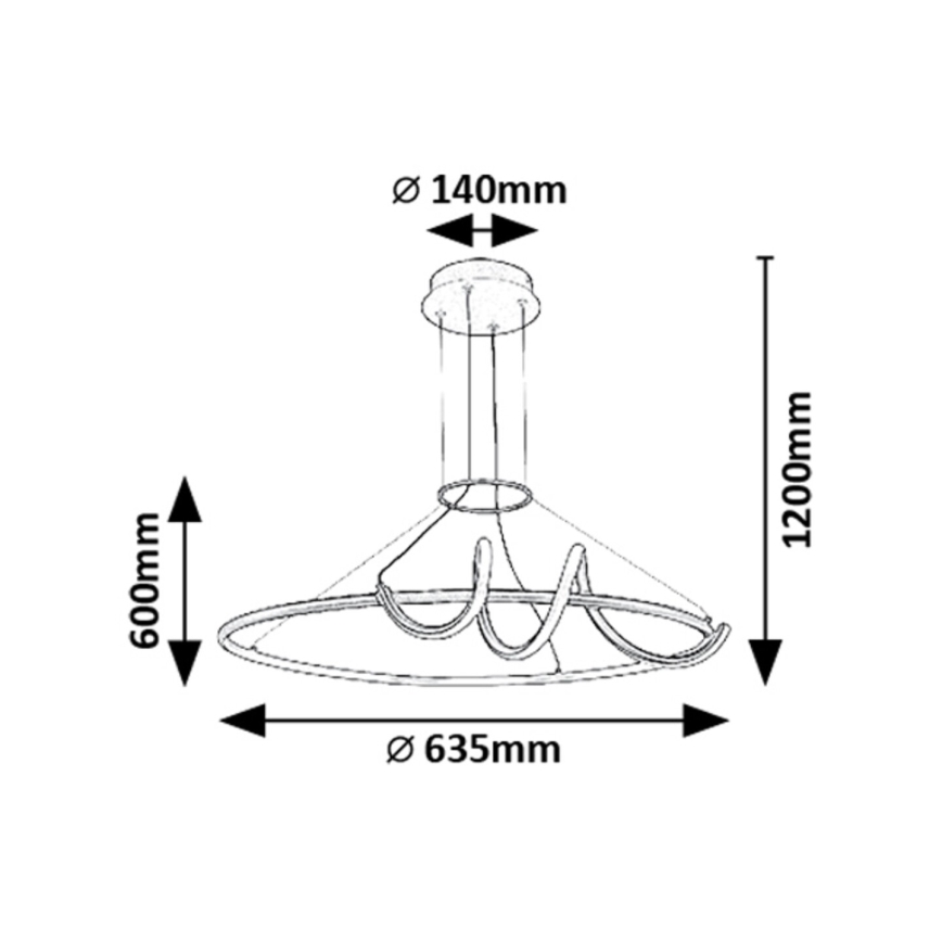 Rabalux - LED Dimmable chandelier on a string LED/46W/230V 3000-6500K + remote control
