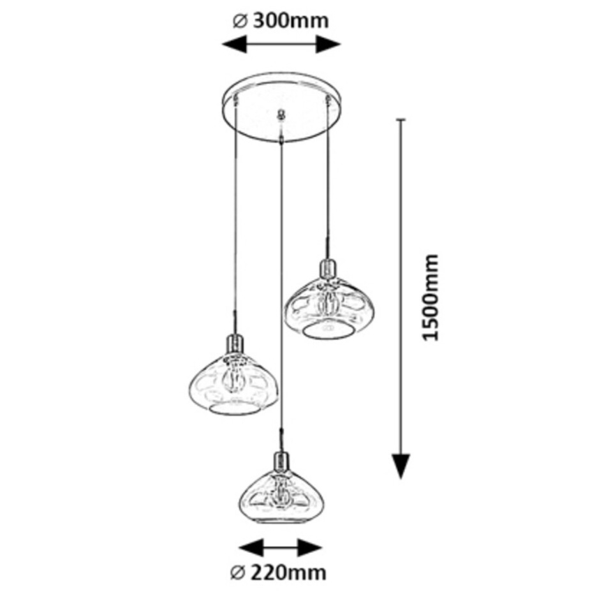 Rabalux - Chandelier on a string 3xE27/40W/230V