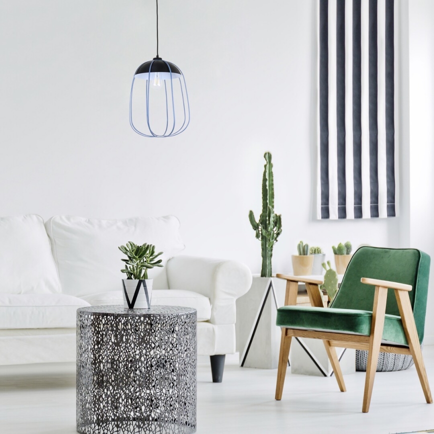 Rabalux - Chandelier on a string 1xE27/60W/230V black/blue