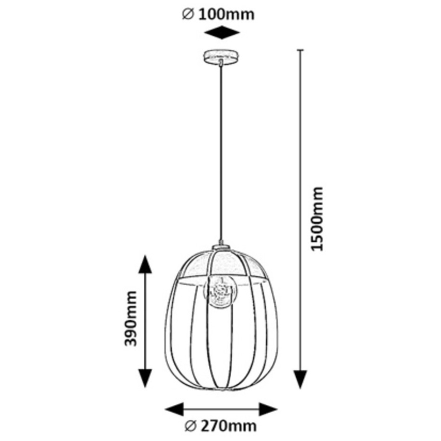 Rabalux - Chandelier on a string 1xE27/60W/230V black/blue