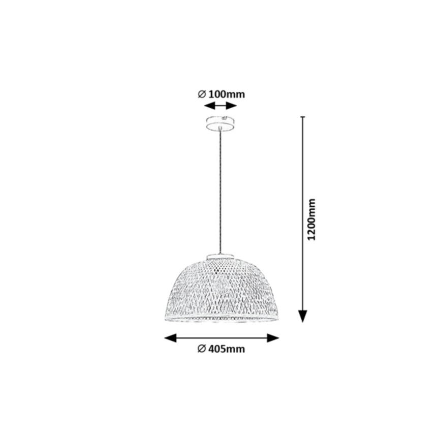 Rabalux - Chandelier on a string 1xE27/25W/230V rattan
