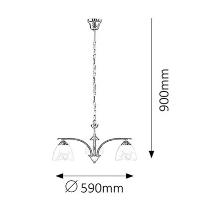 Rabalux - Chandelier on a chain 3xE14/40W/230V