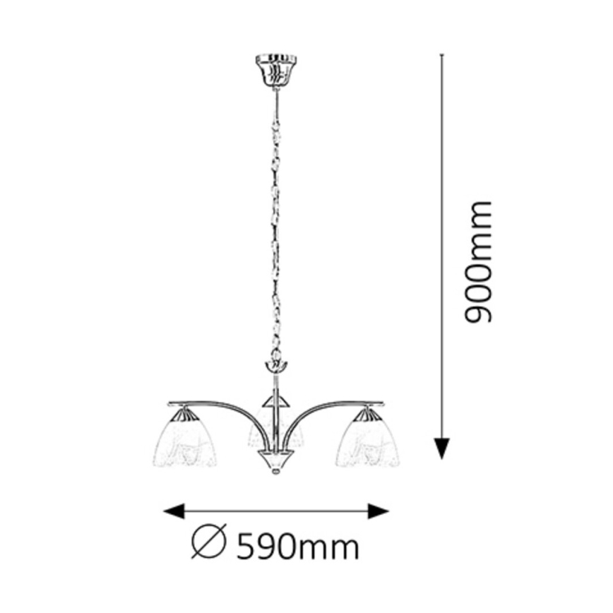 Rabalux - Chandelier on a chain 3xE14/40W/230V