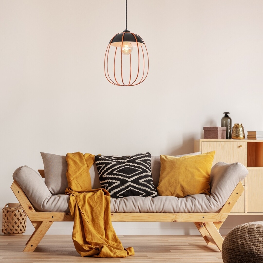 Rabalux - Chandelier on a string 1xE27/60W/230V black/orange