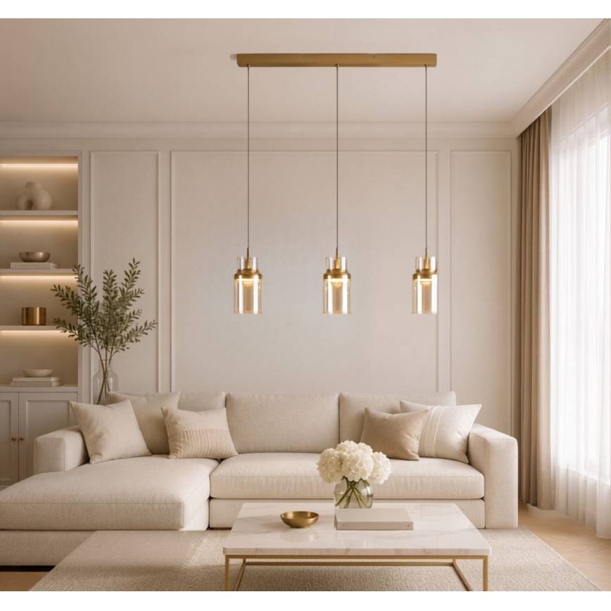 Rabalux - LED pendant light on cable LED/27W/230V 3000K gold
