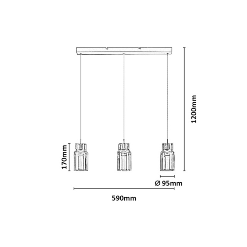 Rabalux - LED pendant light on cable LED/27W/230V 3000K gold