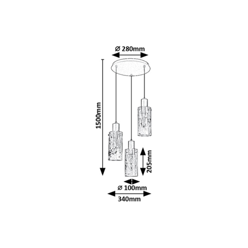 Rabalux - Chandelier on a string 3xE27/60W/230V