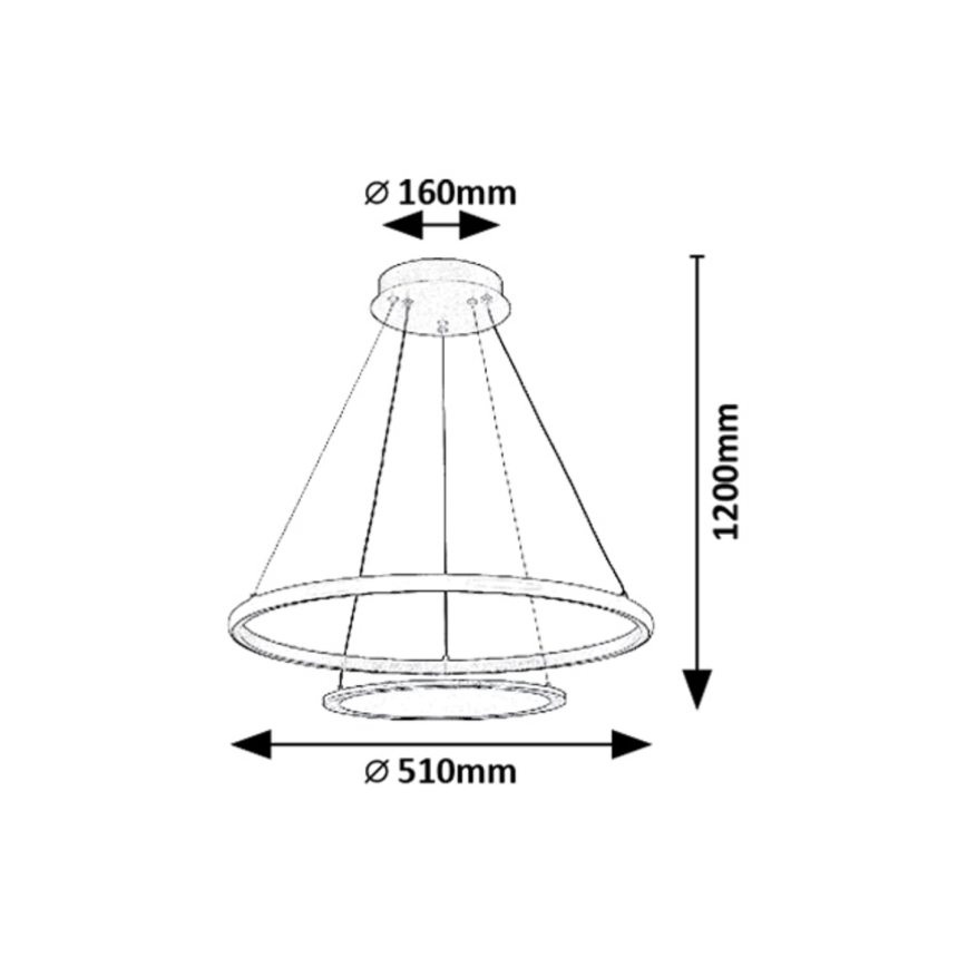 Rabalux - LED Dimmable chandelier on a string LED/42W/230V 3000-6500K + remote control