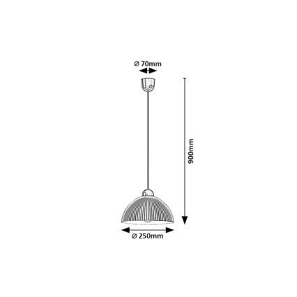 Rabalux - Cable-suspended pendant light 1xE27/60W/230V