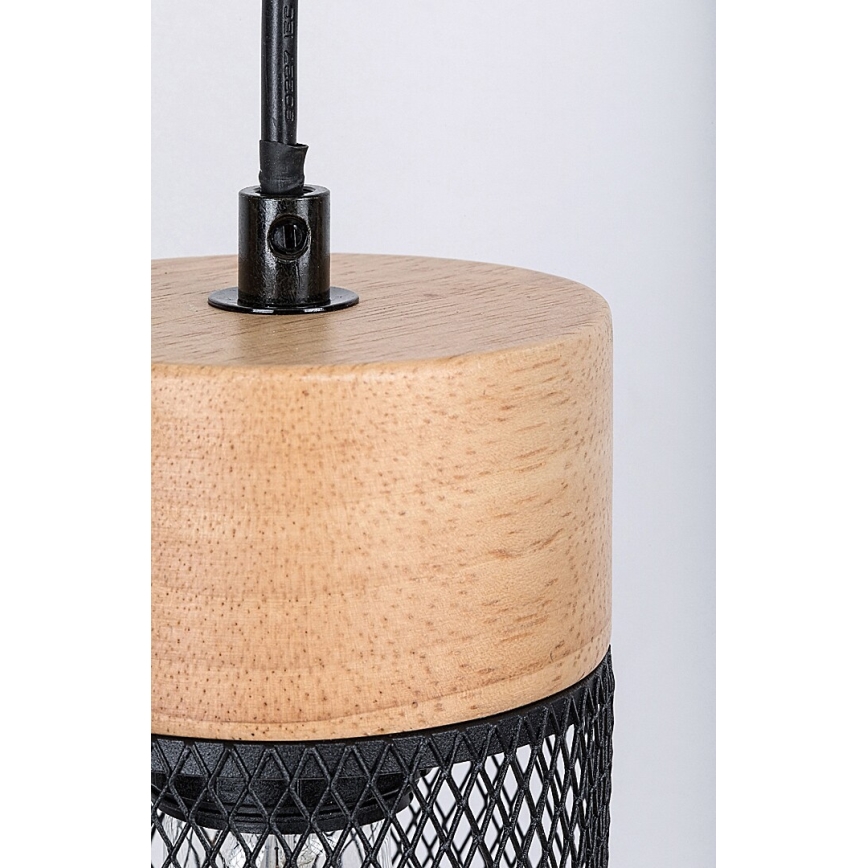 Rabalux - Chandelier on a string 3xE27/25W/230V beech