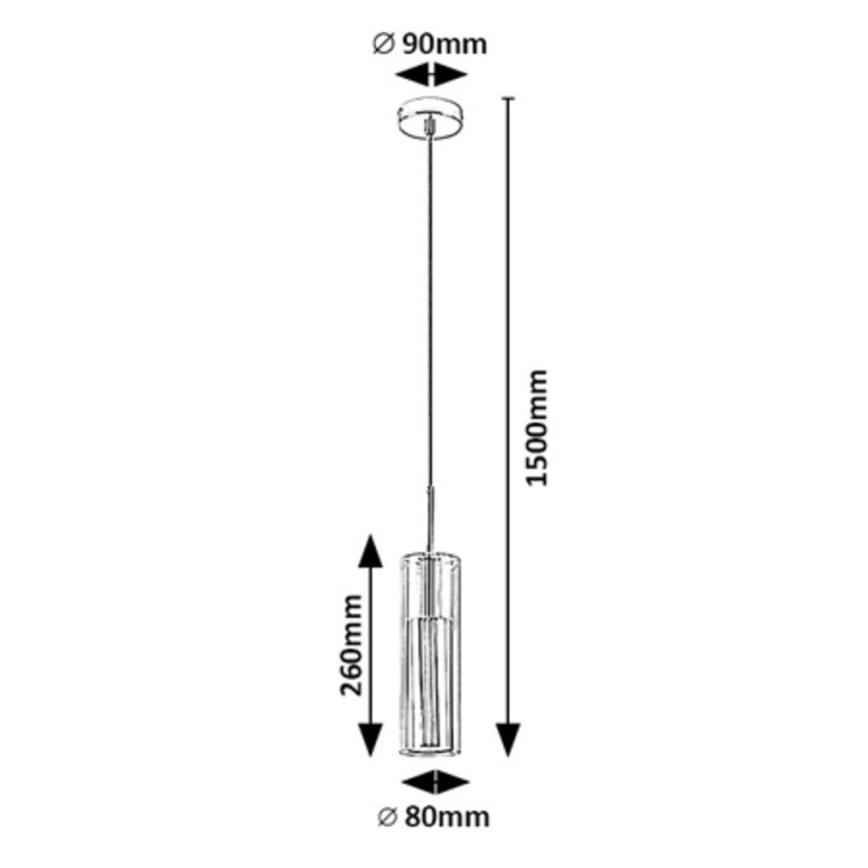 Rabalux - Chandelier on a string 1xGU10/50W/230V clear/shiny chrome