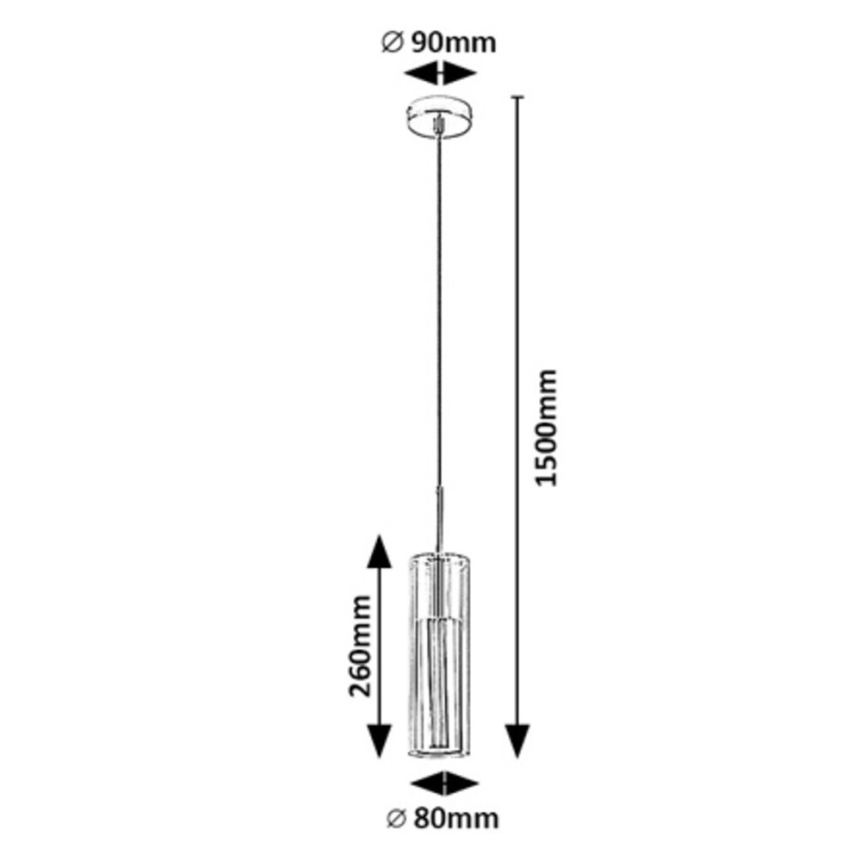 Rabalux - Chandelier on a string 1xGU10/50W/230V clear/black
