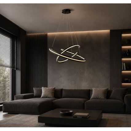 Rabalux - Dimmable LED pendant light on cable LED/80W/230V 3000-6500K black + remote control